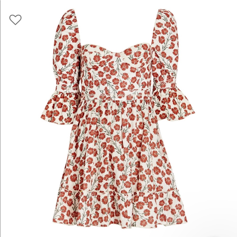 Agua by Agua Bendita Cedro floral linen dress size Medium